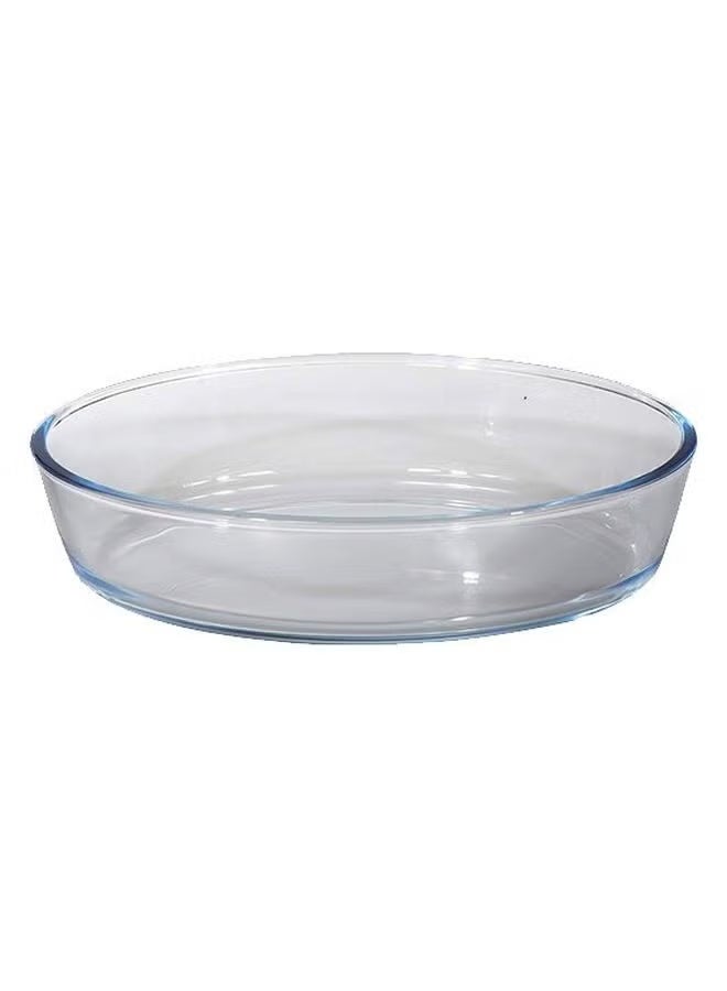 3-Piece Borosilicate Oval Glass Baking Tray Set Clear 1.6Ltr - 25.8x18x6cm - Image 2